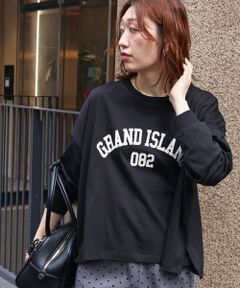 le.coeur blanc / ルクールブラン Tシャツ | 《WEB限定》カレッジロゴオーバーロングTシャツ