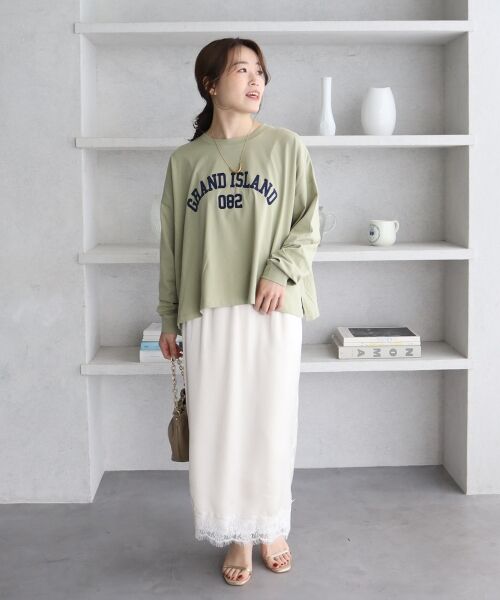 le.coeur blanc / ルクールブラン Tシャツ | 《WEB限定》カレッジロゴオーバーロングTシャツ | 詳細26