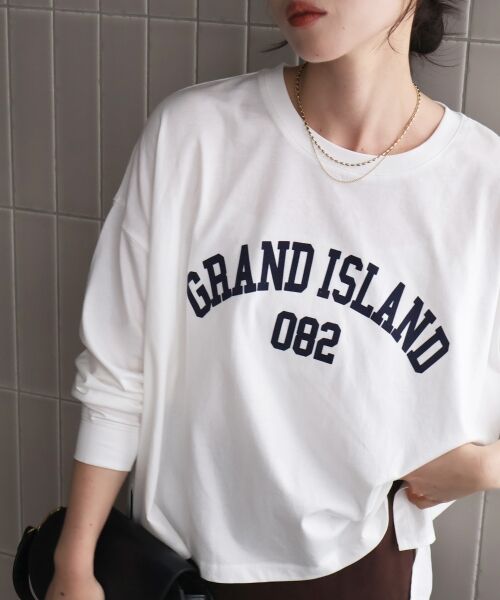 le.coeur blanc / ルクールブラン Tシャツ | 《WEB限定》カレッジロゴオーバーロングTシャツ | 詳細7