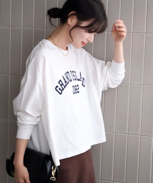 le.coeur blanc / ルクールブラン Tシャツ | 《WEB限定》カレッジロゴオーバーロングTシャツ | 詳細8
