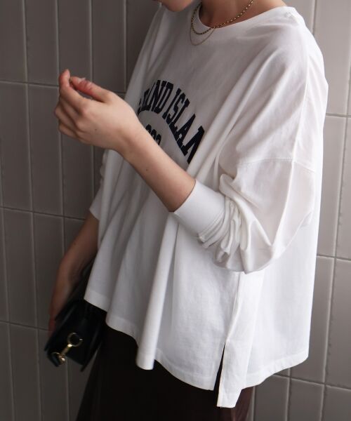 le.coeur blanc / ルクールブラン Tシャツ | 《WEB限定》カレッジロゴオーバーロングTシャツ | 詳細9