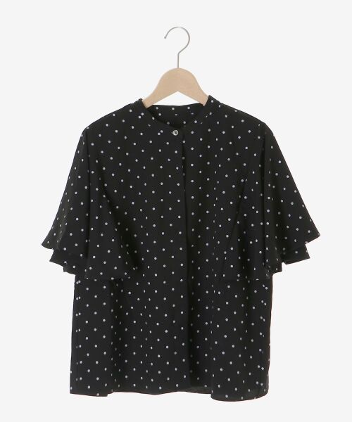 le.coeur blanc / ルクールブラン シャツ・ブラウス | 《WEB限定》【洗い可/二の腕カバー】ドットケープスリーブブラウス | 詳細1