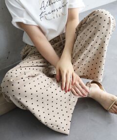 le.coeur blanc / ルクールブラン その他パンツ | 《WEB限定》フロッキードットイージーパンツ