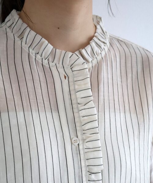 le.coeur blanc / ルクールブラン シャツ・ブラウス | シアーストライプフリルブラウス | 詳細22