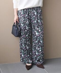 le.coeur blanc / ルクールブラン その他パンツ | 【日本製】フラワープリントワイドパンツ