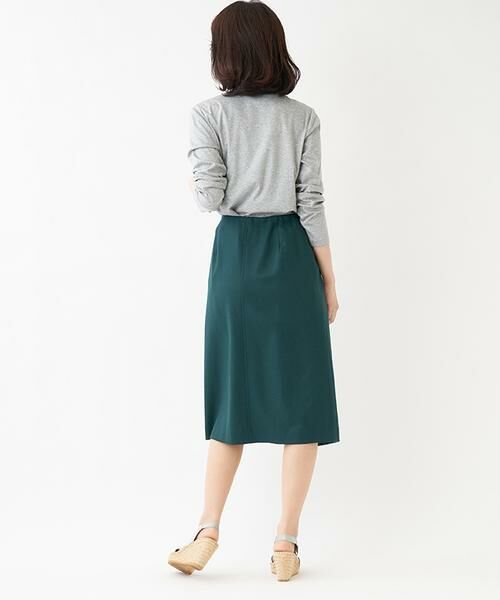 Leilian / レリアン ミニ・ひざ丈スカート | ラップ風デザインスカート | 詳細6