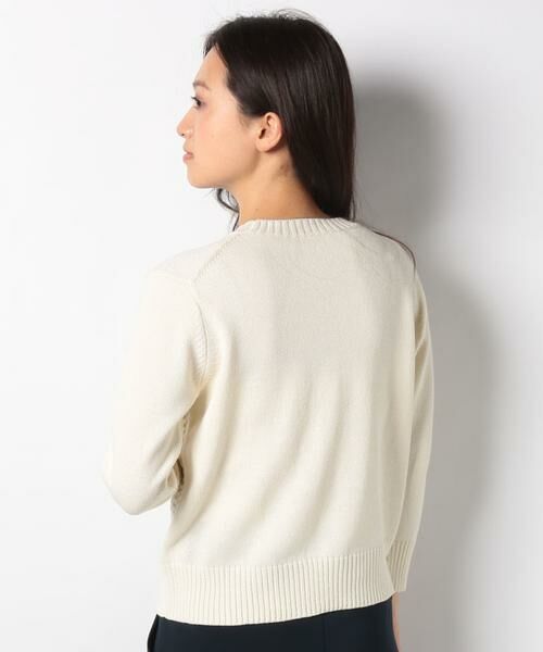 Leilian / レリアン ニット・セーター | 透かし柄編みクルーネックニットプルオーバー | 詳細2