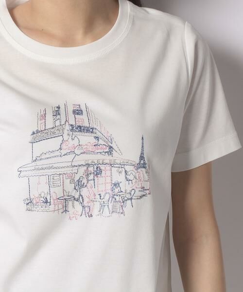 Leilian / レリアン カットソー | カフェ刺繍Tシャツ | 詳細3