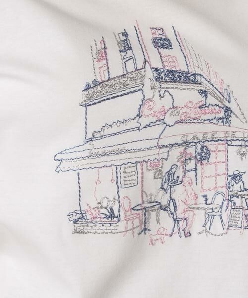 Leilian / レリアン カットソー | カフェ刺繍Tシャツ | 詳細4