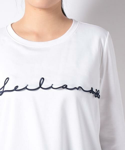 Leilian / レリアン カットソー | ロゴ刺繍ロングスリーブTシャツ | 詳細3