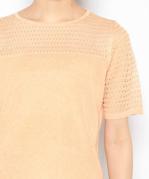 Leilian / レリアン ニット・セーター | 透かし編み切り替えクルーネックニット | 詳細3