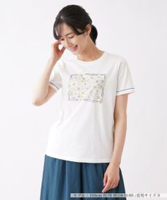 フラワープリント半袖Ｔシャツ