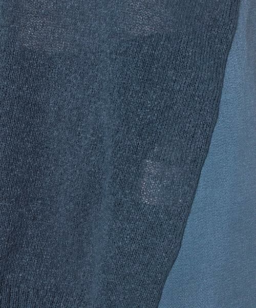 Leilian / レリアン ニット・セーター | 異素材使いラグランスリーブプルオーバー | 詳細4