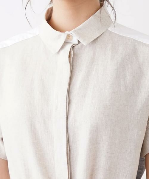 Leilian / レリアン シャツ・ブラウス | ベルト付き半袖ロングシャツ | 詳細14