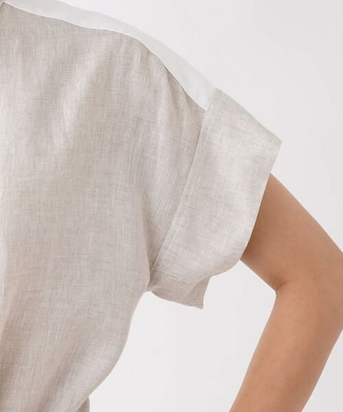 Leilian / レリアン シャツ・ブラウス | ベルト付き半袖ロングシャツ | 詳細15