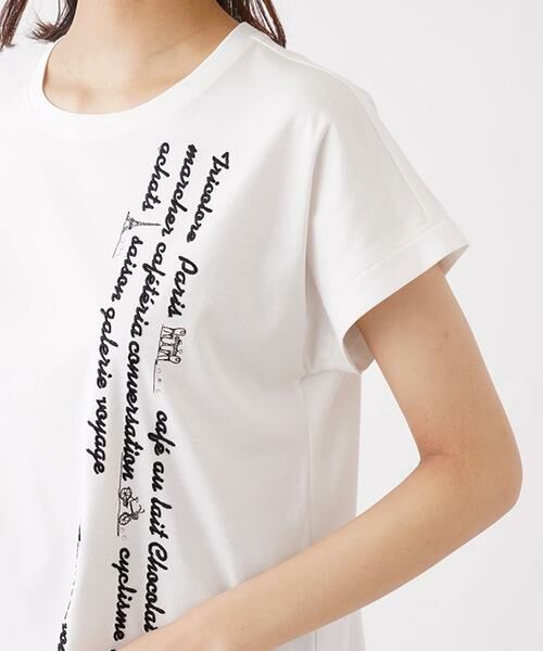 Leilian / レリアン カットソー | ロゴ刺繍クルーネックTシャツ | 詳細9