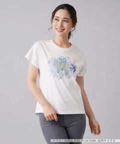 フラワープリントTシャツ