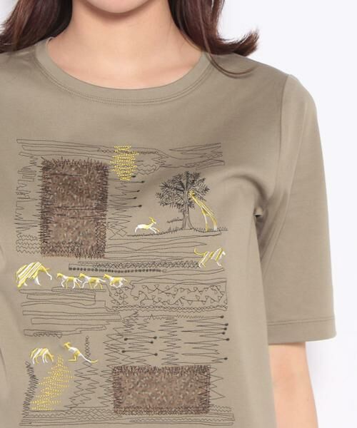 Leilian / レリアン カットソー | 刺繍Tシャツ | 詳細3