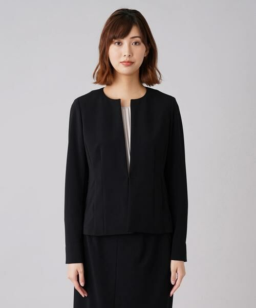 【美品】Leilian 半袖ジャケット セットアップ 大きいサイズ 日本製裄丈25cm