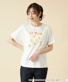 フラワープリントTシャツ