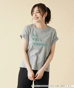 ロゴ刺繍半袖Tシャツ