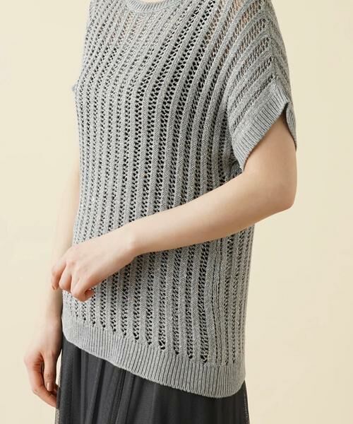 Leilian / レリアン ニット・セーター | 透かし編みフレンチスリーブニット | 詳細10