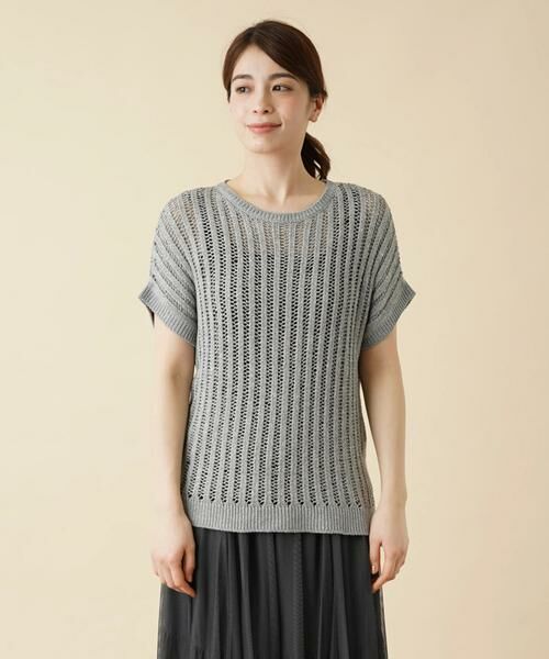 Leilian / レリアン ニット・セーター | 透かし編みフレンチスリーブニット | 詳細5