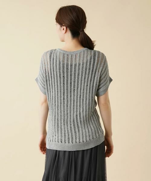 Leilian / レリアン ニット・セーター | 透かし編みフレンチスリーブニット | 詳細7