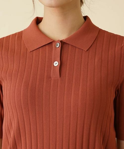 Leilian / レリアン ニット・セーター | ワイドリブニットポロシャツ | 詳細11