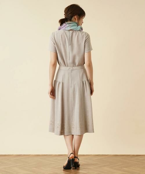 Leilian / レリアン ミニ・ひざ丈スカート | 洗えるフラワー刺繍スカート | 詳細8