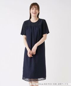 洗えるシフォン切替ワンピース