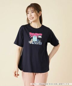 刺繍プリントTシャツ