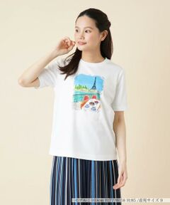 刺繍プリントTシャツ