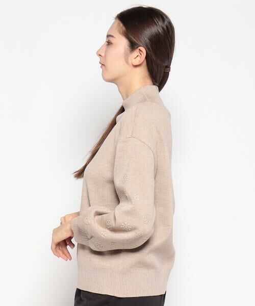 Leilian / レリアン ニット・セーター | 袖刺繍ハイネックニット | 詳細1