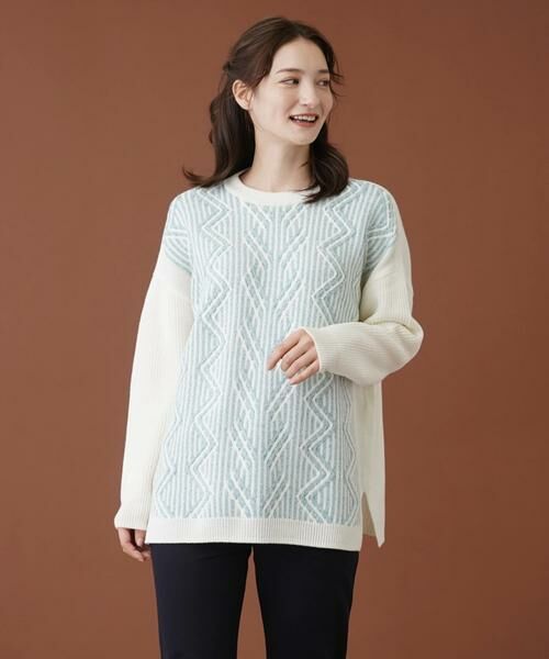 Leilian / レリアン ニット・セーター | フロント柄編みセーター | 詳細17
