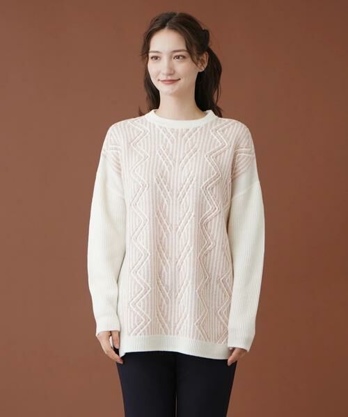 Leilian / レリアン ニット・セーター | フロント柄編みセーター | 詳細9
