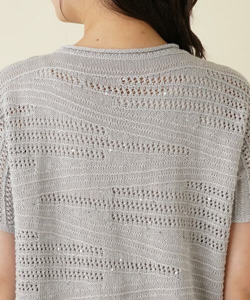 Leilian / レリアン ニット・セーター | 透かし編み柄半袖ニットプルオーバー | 詳細20