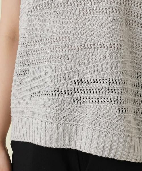 Leilian / レリアン ニット・セーター | 透かし編み柄半袖ニットプルオーバー | 詳細22