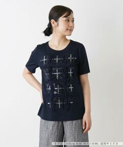 フリル刺繍半袖Tシャツ