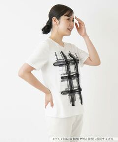 フリル刺繍半袖Tシャツ