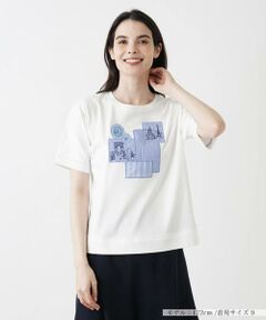 刺繍モチーフ半袖Tシャツ