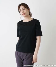 チュール切替え半袖Ｔシャツ