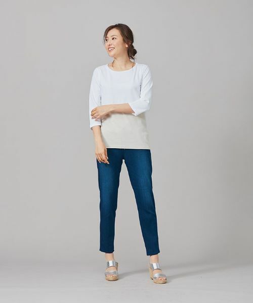 Leilian / レリアン ニット・セーター | バイカラー切替トップス【LE TRICOT PERUGIA】 | 詳細6