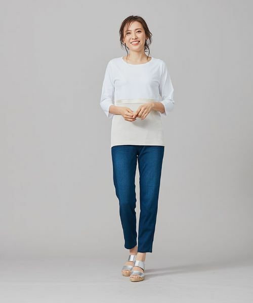 Leilian / レリアン ニット・セーター | バイカラー切替トップス【LE TRICOT PERUGIA】 | 詳細8