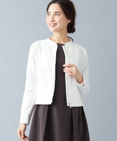 Leilian / レリアン テーラードジャケット | ノーカラーライトジャケット