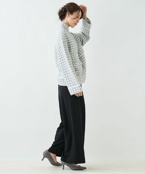 Leilian / レリアン テーラードジャケット | 千鳥格子柄スタンドカラージャケット | 詳細7