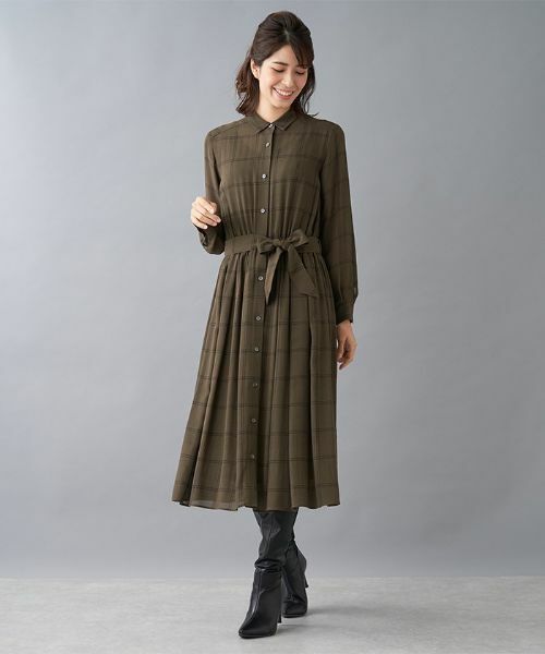 Leilian / レリアン ドレス | チェックシャツワンピース | 詳細4