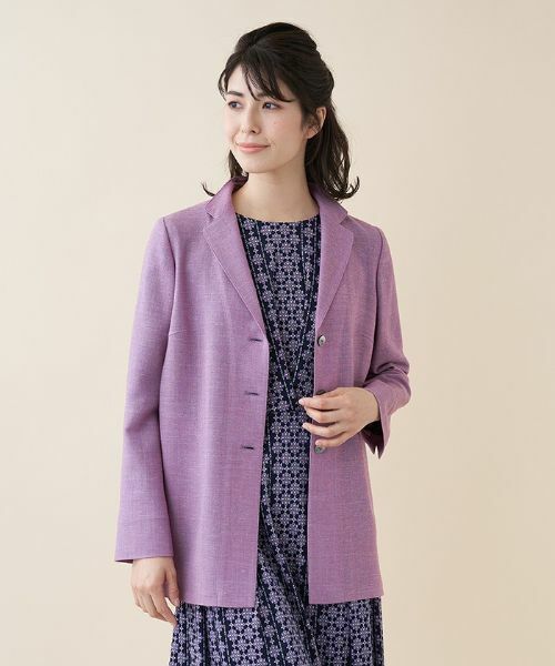 Leilian/レリアン テーラードジャケット【LORO PIANA】 レッド 7(S) Leilian/レリアン テーラードジャケット【LORO PIANA】 レッド 7(S)