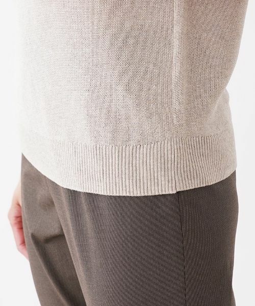Leilian / レリアン ニット・セーター | 透かし編み切り替えクルーネックニット | 詳細9