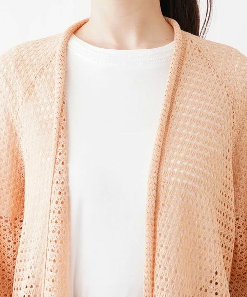 Leilian / レリアン カーディガン・ボレロ | 透かし編み7分袖トッパーカーディガン | 詳細14